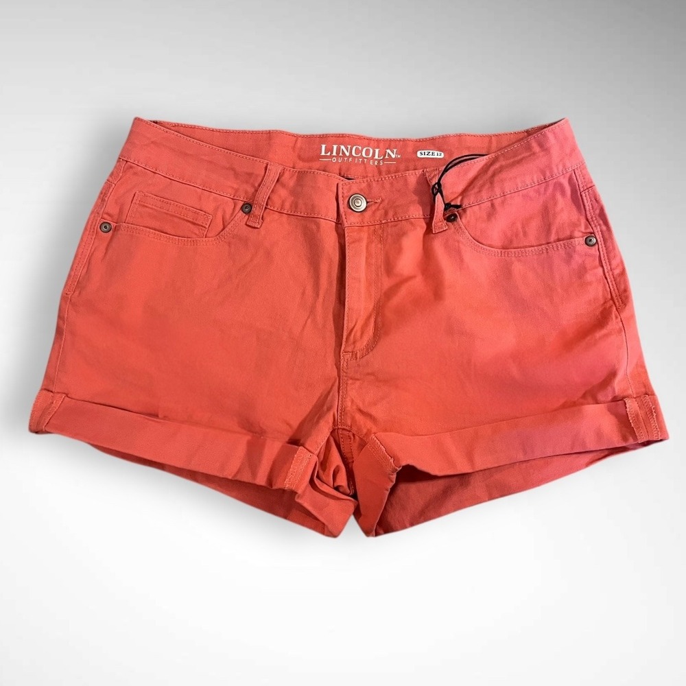 LINCOLN OUTFITTERS Coral/Orange‎ Shorts Size 12 New With Tags